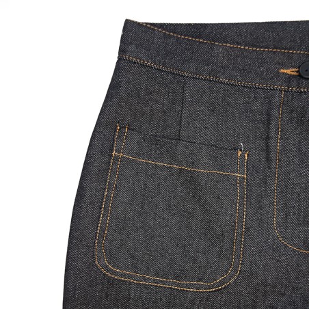 Pantalon jeans noir avec poches