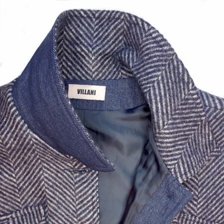 Blouson chevron bleu