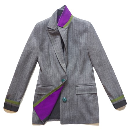 Blazer chevron gris