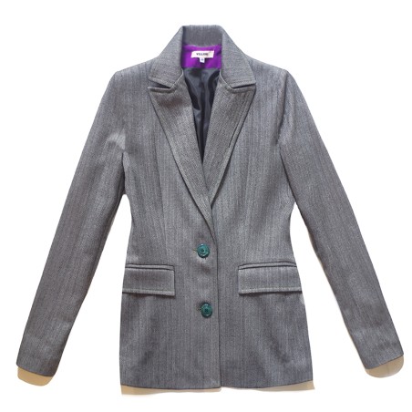 Blazer chevron gris