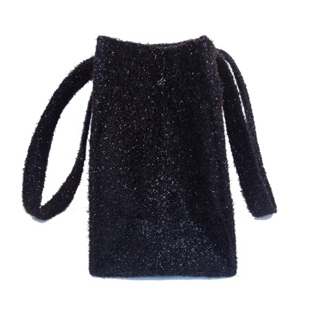 Sac cabas noir brillant