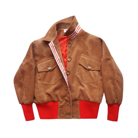 Blouson velours côtelé camel