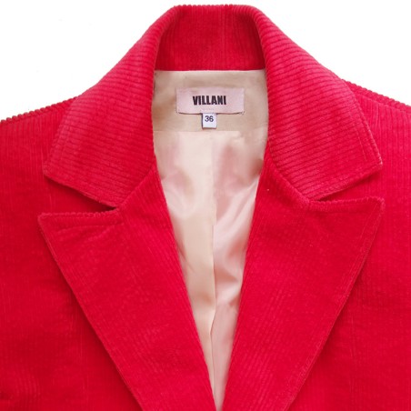 Blazer velours côtelé rouge