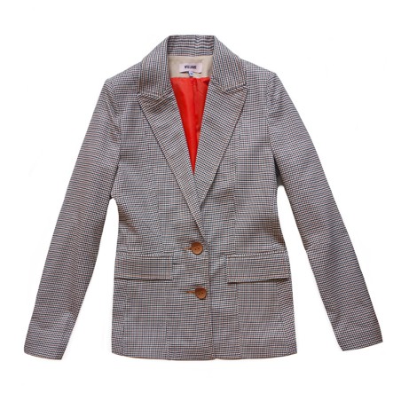 Blazer pied de coq beige