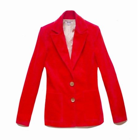 Blazer velours côtelé rouge