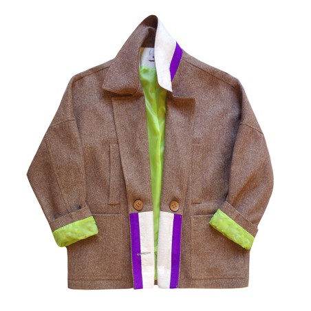 Caban chiné beige