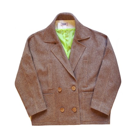Caban chiné beige