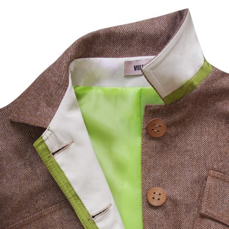 Blouson en laine estivale chiné beige