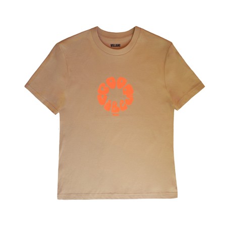 Tee-shirt good vibes latte