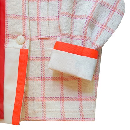 Caban carreaux rose