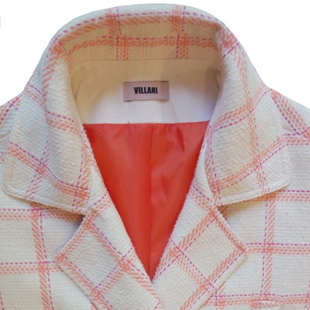 Caban carreaux rose