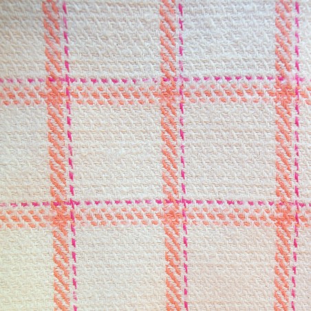 Caban carreaux rose