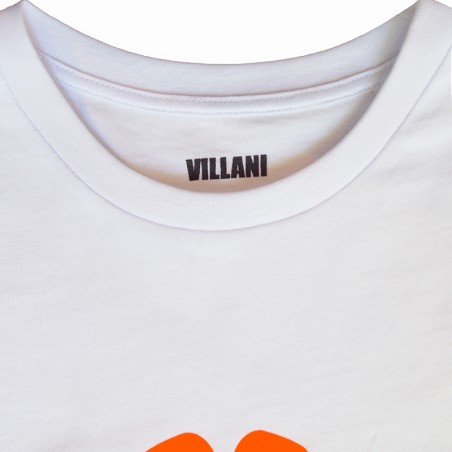 Tee-shirt blanc Good Vibes orange
