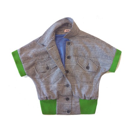 Blouson prince de galles sans manches