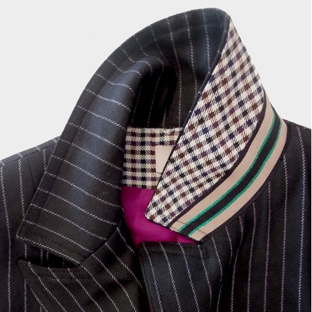 Blazer noir rayure tennis