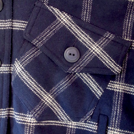 Blouson marine à carreaux