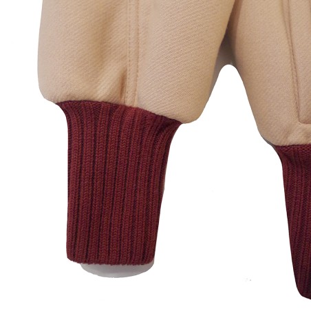 Blouson uni beige manches longues