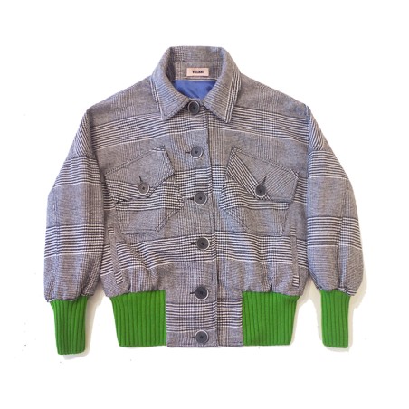 Blouson prince de galles manches longues