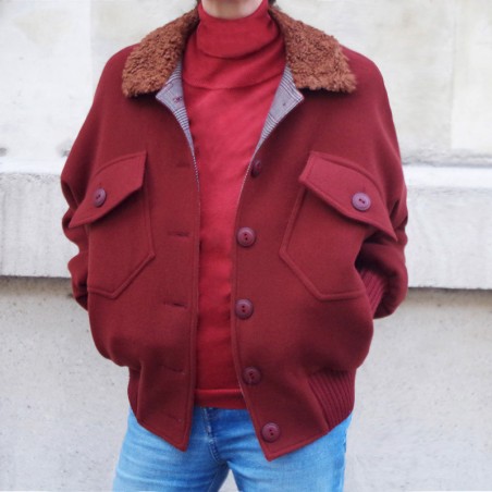 Blouson terracotta