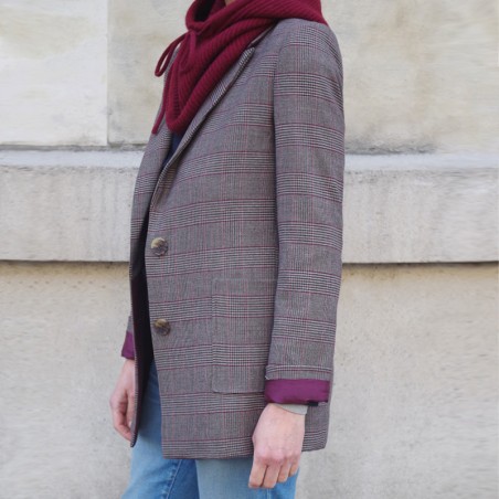 Veste blazer à carreaux