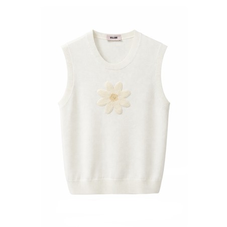 Débardeur blanc avec fleurs