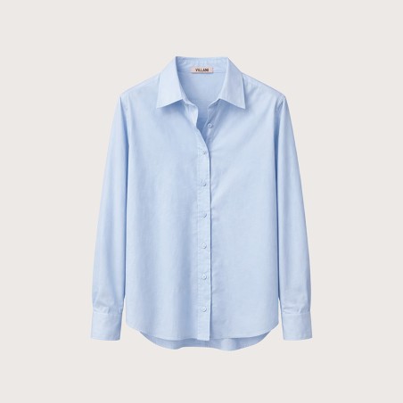 Chemise coton bleu ciel
