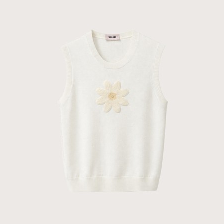 Débardeur blanc avec fleurs