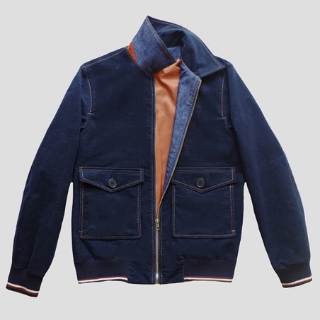 Blouson velours marine