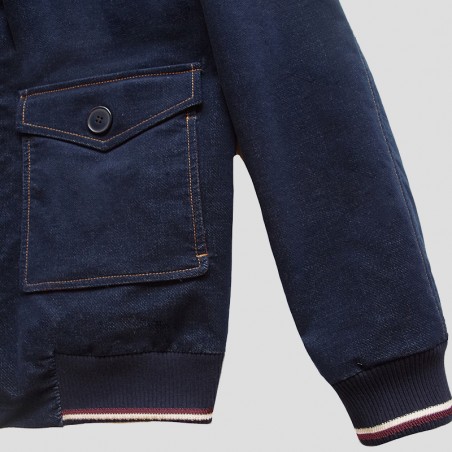 Blouson velours marine