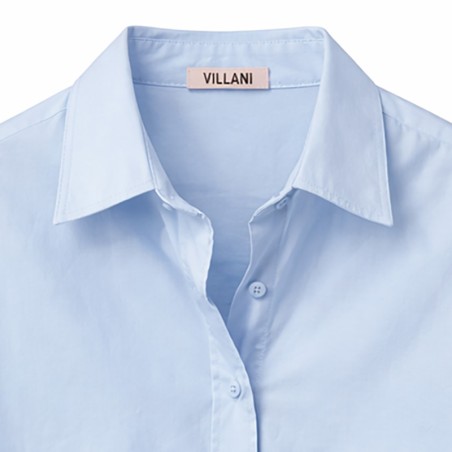 Chemise coton bleu ciel