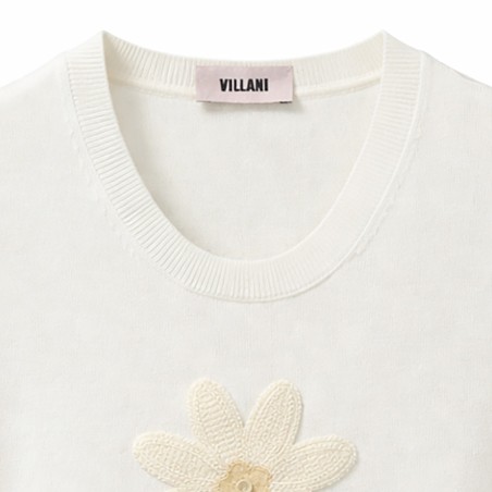 Débardeur blanc avec fleurs