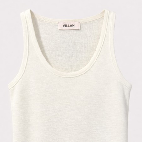 Débardeur marcel blanc cassé