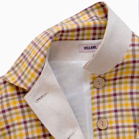 Blouson carreaux jaune