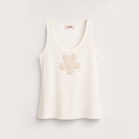 Débardeur fleur crochet