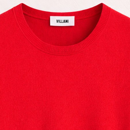 Pull manches courtes rouge