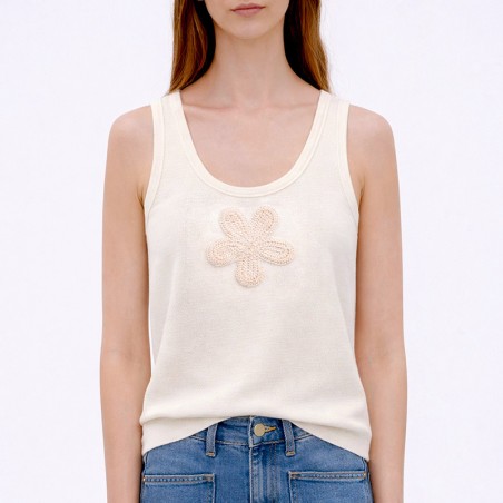 Débardeur fleur crochet