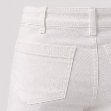 Jeans stretch blanc avec poches sur le devant