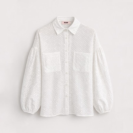 Chemisier broderie anglaise blanche