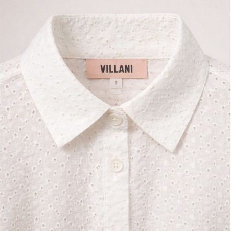 Chemisier broderie anglaise blanche