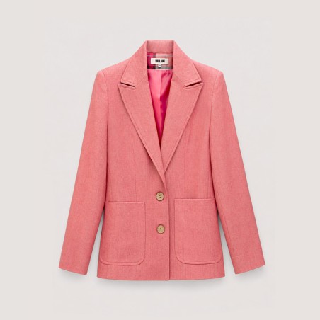 Blazer chevron rouge poudré