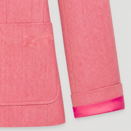 Blazer chevron rouge poudré