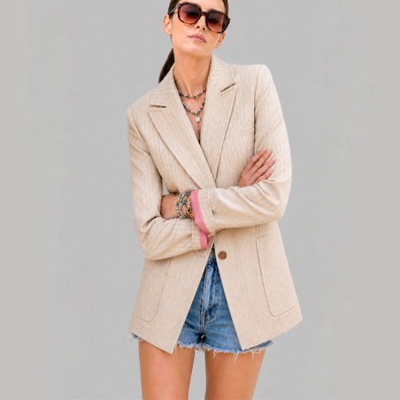 Blazer créme rayure tennis