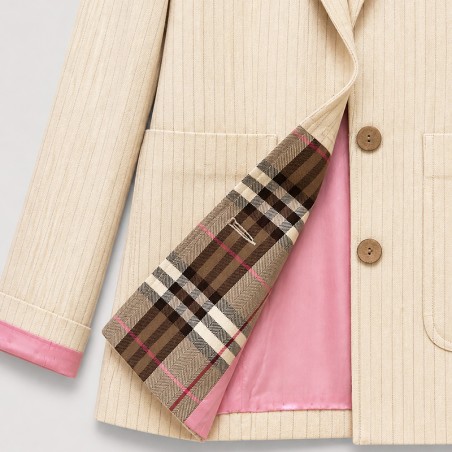 Blazer créme rayure tennis