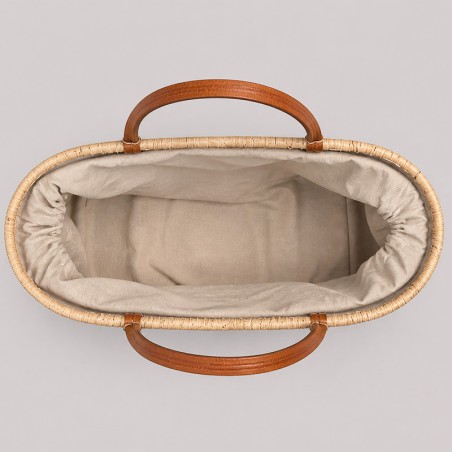 Sac raphia naturel avec anses