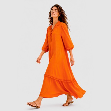 Robe fluide orange