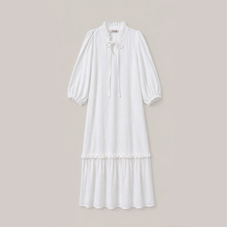 Robe en gaze de coton blanc