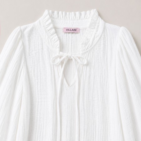 Robe en gaze de coton blanc