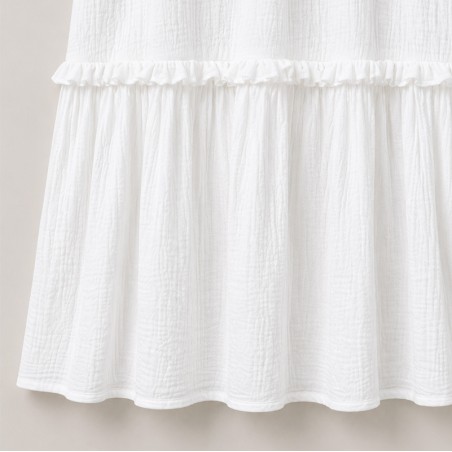 Robe en gaze de coton blanc