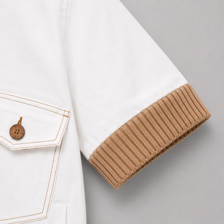 Blouson blanc et rose malabar