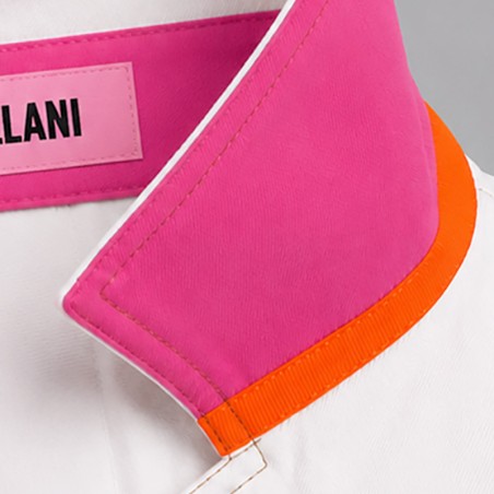 Blouson blanc et rose malabar
